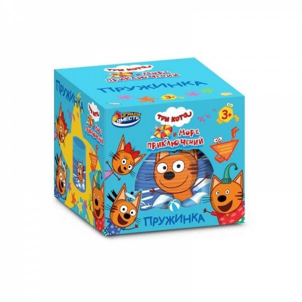 НАСТОЛЬНЫЕ ИГРЫ (Умка) Игра пружинка, Три Кота кор.8,2*7,1*8,2см ИГРАЕМ ВМЕСТЕ в кор.2*180шт
