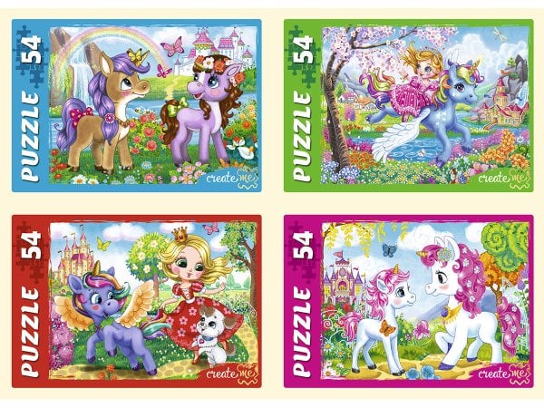 ПАЗЛЫ 54 элемента. Чудесные единороги №27 П54-4694 кратно 32