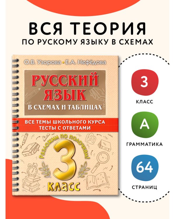 Русский язык в схемах и таблицах. Все темы школьного курса 3 класса с тестами.