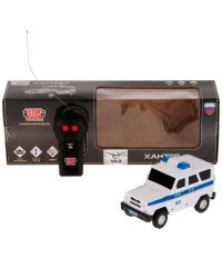 Машина р/у УАЗ ХАНТЕР ПОЛИЦИЯ 15 см, свет, белый, кор. Технопарк в кор.36шт