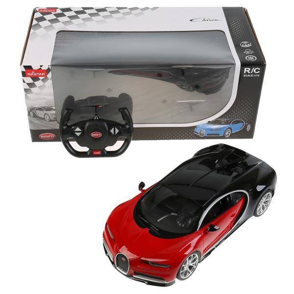 МАШИНА Р/У RASTAR BUGATTI CHIRON 1:14 СО СВЕТОМ, ЦВЕТ В АССОРТ. В КОР. в кор.6шт