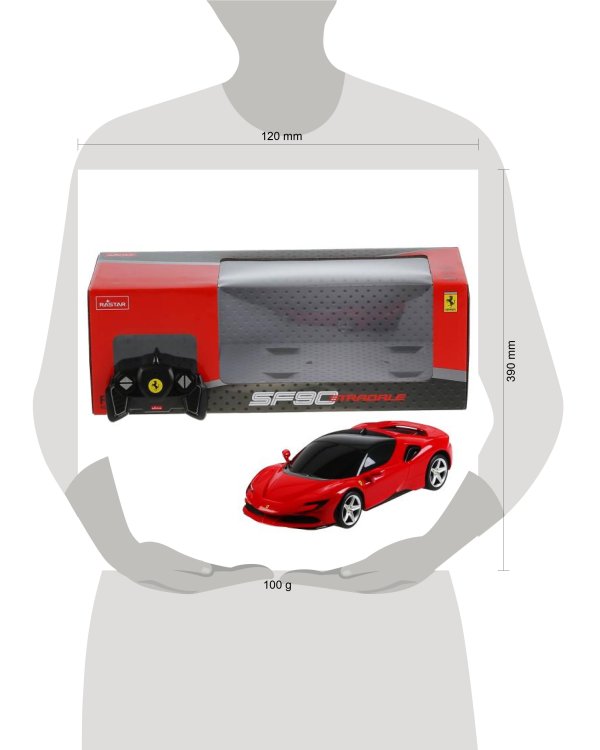 Машина р/у ferrari sf90 stradale 1:24 в кор. Rastar в кор.18шт