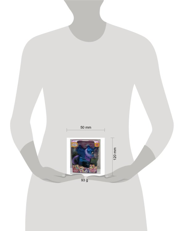 Единорог 10 см пластиковый прозрачный, голубой, светится КАРАПУЗ в кор.2*216шт