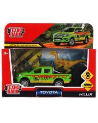 Машина металл "toyota hilux сафари" 12см,откр.двери,инерц, с динозавром в кор. Технопарк в кор2*36шт