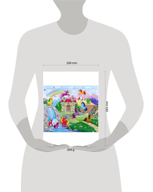 Пазл-рамка с фигурными элементами "Единороги" П20-9359