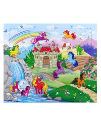 Пазл-рамка с фигурными элементами "Единороги" П20-9359