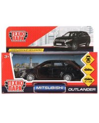 Машина металл "MITSUBISHI OUTLANDER" 12см, открыв. двери, инерц, черный в кор Технопарк в кор.2*36шт