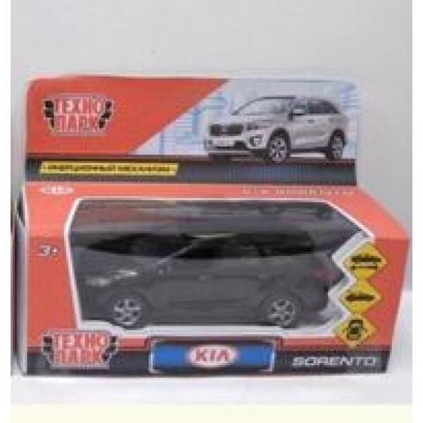Машина металл KIA Sorento Prime черный 12 см, откр.дв., багаж., инерц. Технопарк в кор.2*24шт