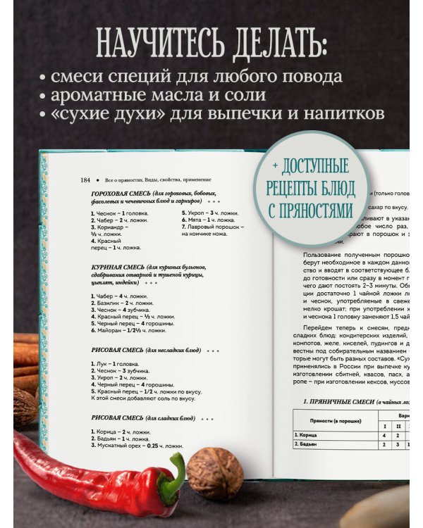 Все о пряностях (подарочное издание с запечатанным обрезом, фольгой и тиснением)