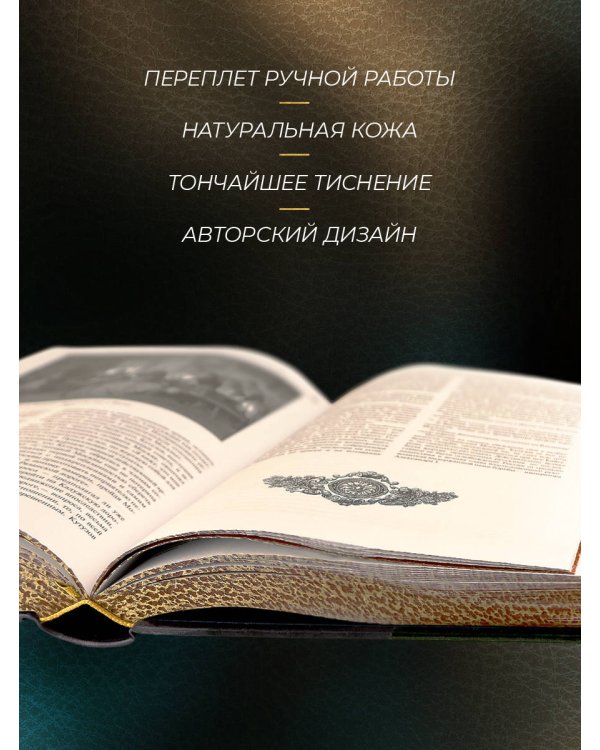 История Отечественной войны 1812 года. Книга в коллекционном кожаном инкрустированном переплете ручной работы с окрашенным и золочёным обрезом