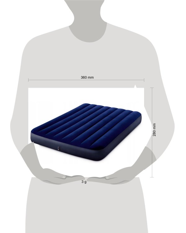Матрас надувной CLASSIC DOWNY AIRBED 137x191x25 см INTEX.Новинка.(в коробке) Арт. 64758
