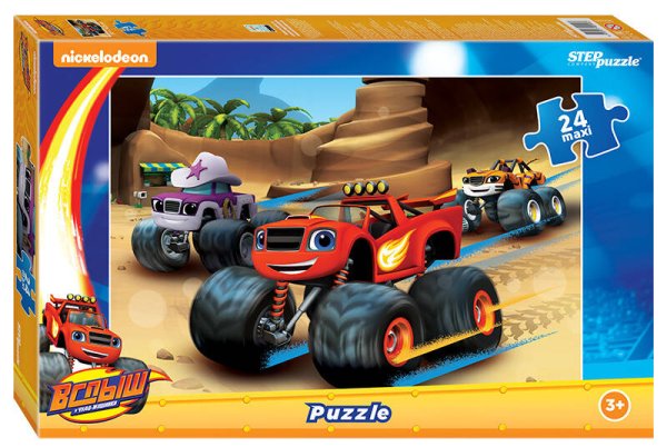 maxi 24 (STEPpazzle) Мозаика "puzzle" maxi 24 "Вспыш и чудо-машинки" (Никелодеон)