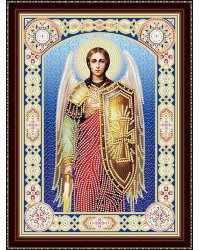 Алмазная мозаика 30х40 см с подрамником c част. зап. (блест) Икона Архангела Михаила №2 (Арт. BH032)