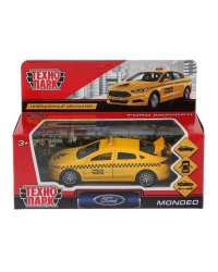 Машина металл FORD MONDEO ТАКСИ, длина 12 см, откр дв, багаж, инерц. Технопарк в кор.2*36шт