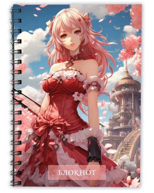 Блокнот в клетку. Аниме (А4, 48 л., на пружине)