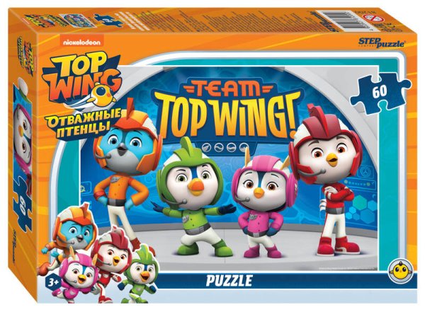 60 (STEPpazzle) Мозаика "puzzle" 60 "Отважные птенцы" (Никелодеон)
