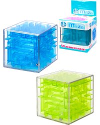 Головоломка 3D лабиринт (6х6х6 см, в коробке. 3 цвета микс) ( Арт. Y6457086)