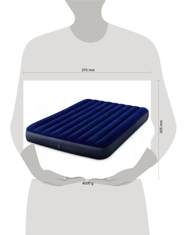 Матрас надувной CLASSIC DOWNY AIRBED 152x203x25 см INTEX. Новинка. Арт.64759