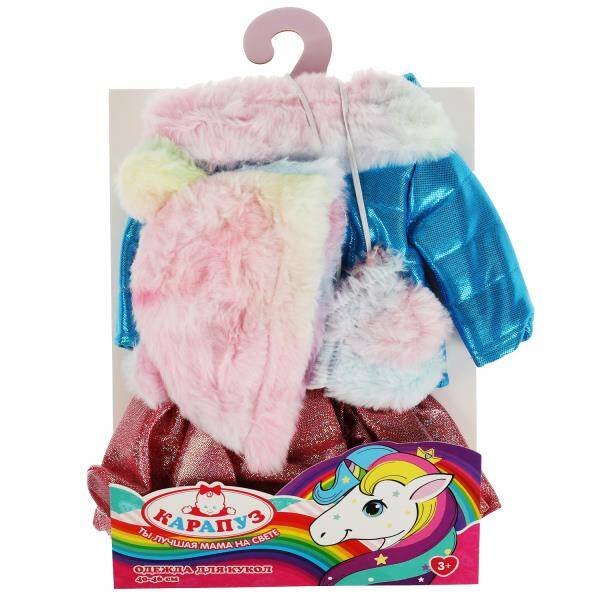 Одежда для кукол 40-46 см, на плечиках в пакете КАРАПУЗ в кор.96шт