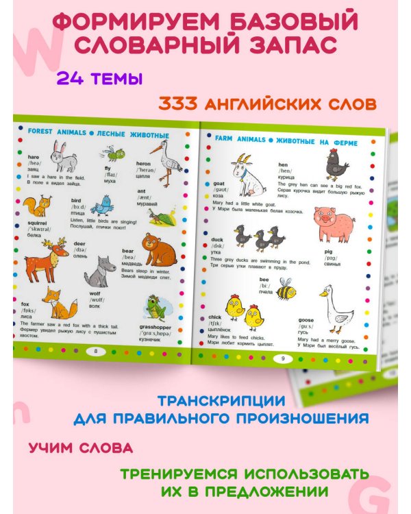 Тематический визуальный англо-русский словарь