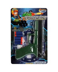 Пистолет с мягкими пулями блист.18*28,5*5см ИГРАЕМ ВМЕСТЕ в кор.2*96шт