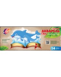 Акварель ЗОО 14 цв. без кист. карт.уп.