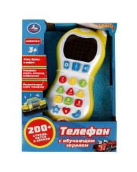 Телефон с обучающим экраном ХОТ ВИЛС 200 стихов,песен,звуков.кор.бат. Умка в кор.120шт