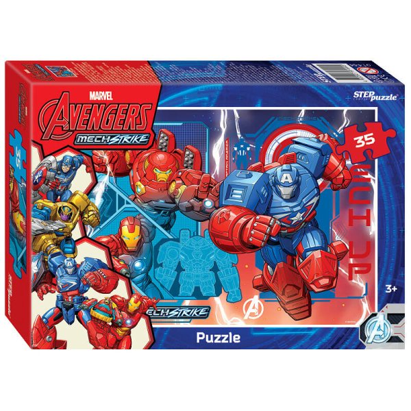 Пазл (STEPpazzle) Мозаика "puzzle" 35 "TECH STRIKE" (Marvel)