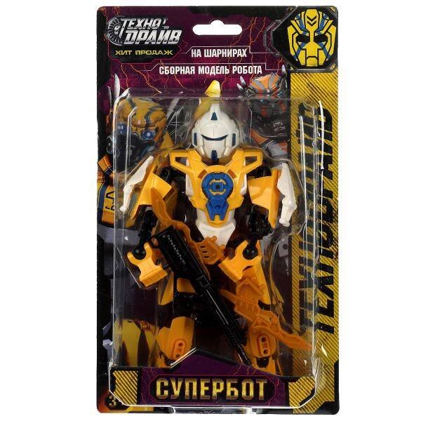 РОБОТЫ ТРАНСФОРМИРУЮЩИЕСЯ (Умка) Робот сборная модель, блист.16,3*28,3*6см ТЕХНОДРАЙВ в кор.2*60шт