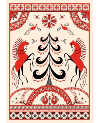 Блокнот Жили-были. Мезенская роспись «Кони» (формат А5, 144 стр., блинтовое тиснение, тонированный блок)