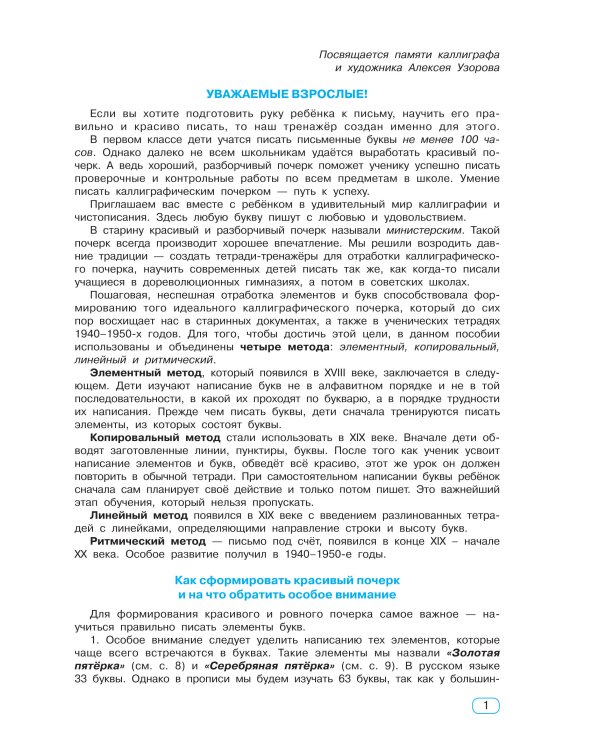 Тренажер по чистописанию. Добукварный и букварный период. 1 класс