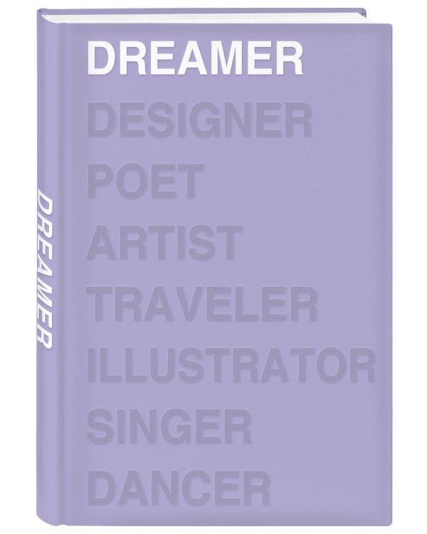 Ежедневник Dreamer (лавандовый). А5, твердый переплет, блинтовое тиснение, полусупер, 224 стр.