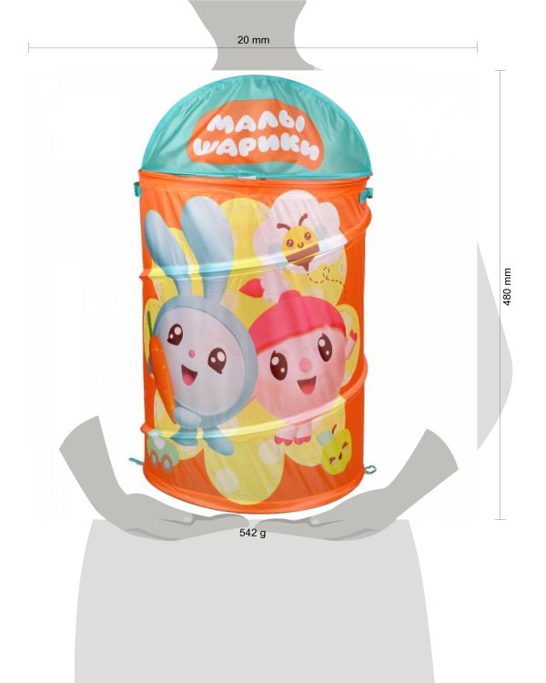 Корзина для игрушек МАЛЫШАРИКИ 43*60см в пак. Играем вместе в кор.24шт