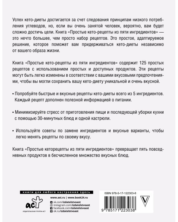 Простые кеторецепты из пяти ингредиентов