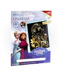 Гравюра с эффектом золота "Анна", большая, Холодное сердце Disney