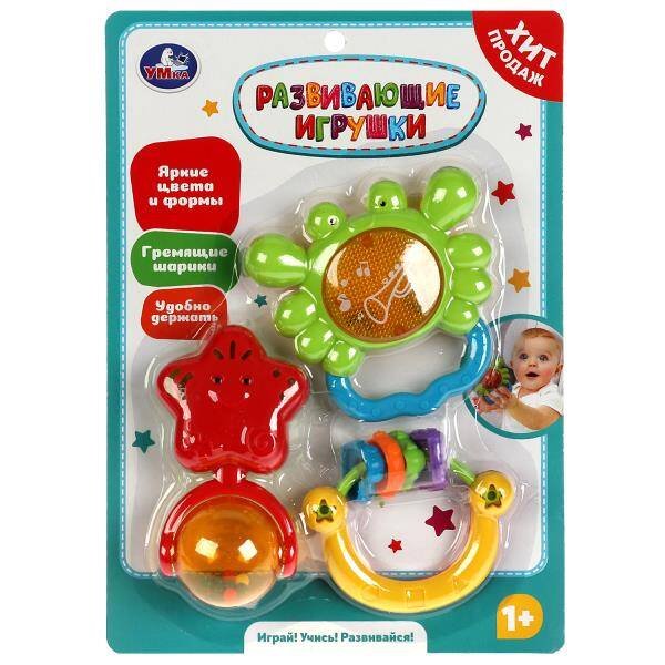 "УМКА" (детские развивающие игрушки) (Умка) Набор погремушек на блист. Умка в кор.2*120шт