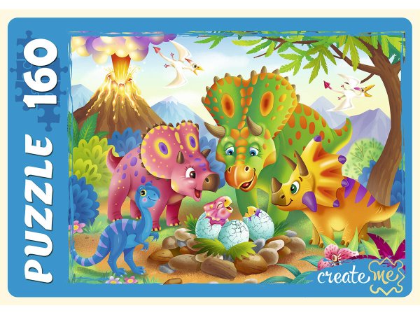 06. ПАЗЛЫ 160 элементов (Рыжий Кот) ПАЗЛЫ 160 элементов. МИР ДИНОЗАВРОВ №31 (ПУ160-9834)