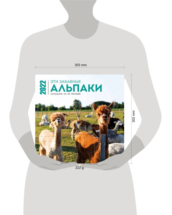 Эти забавные альпаки. Календарь настенный на 16 месяцев на 2022 год (300х300 мм)