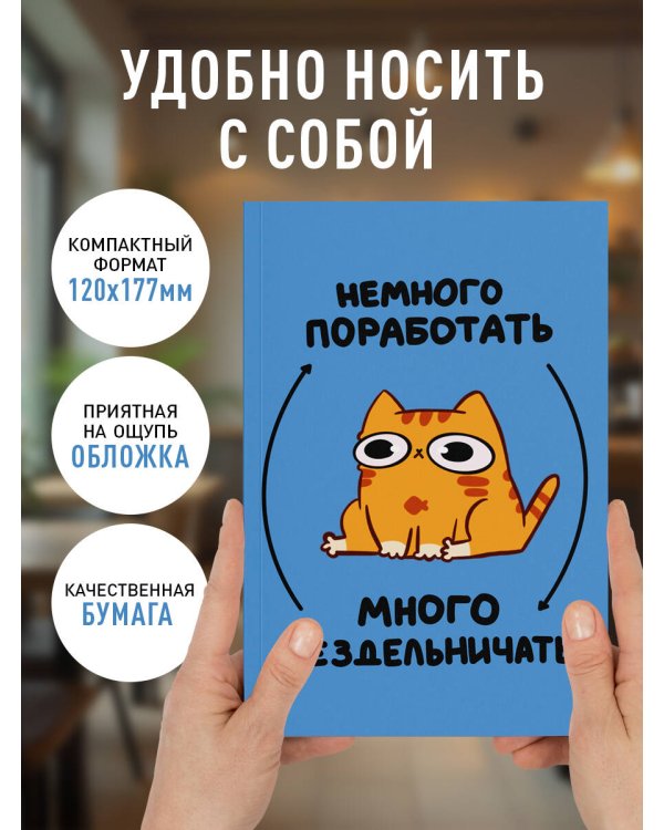 Авторский блокнот. Мурчальня. Немного поработать - много бездельничать. А5 64 л.