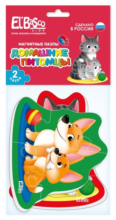 Магнитный пазл (Ярасту) Магнитный пазл "Домашние питомцы"