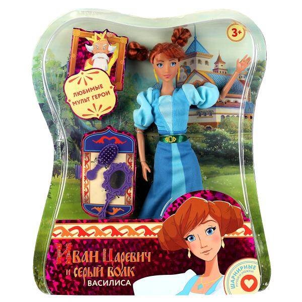Кукла без озвучки Иван Царевич и Серый Волк Василиса 29 см, руки и ноги сгиб КАРАПУЗ в кор.24шт