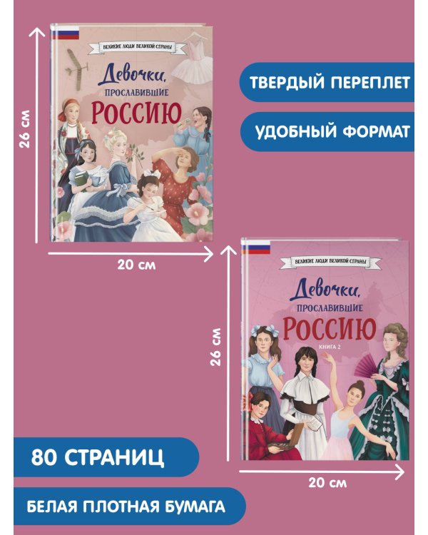 Девочки, прославившие Россию. Комплект из 2-х книг