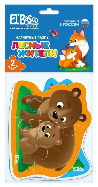 Магнитный пазл (Ярасту) Магнитный пазл "Лесные жители"