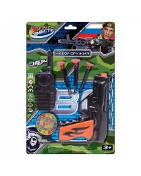 Набор оружия ВОЕННЫЙ пистолет с присосками, блист.19*28,5*3см ИГРАЕМ ВМЕСТЕ в кор.2*120шт