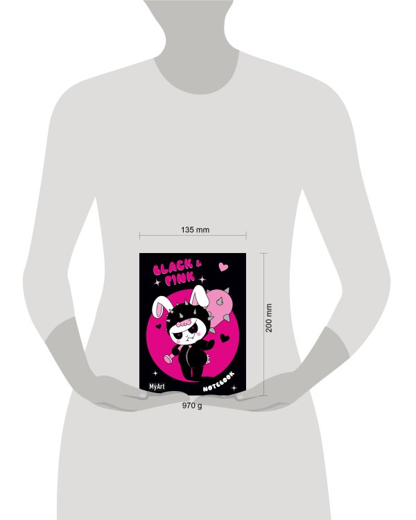 MyArt. БЛОКНОТ в линию Black & Pink. НеЗая