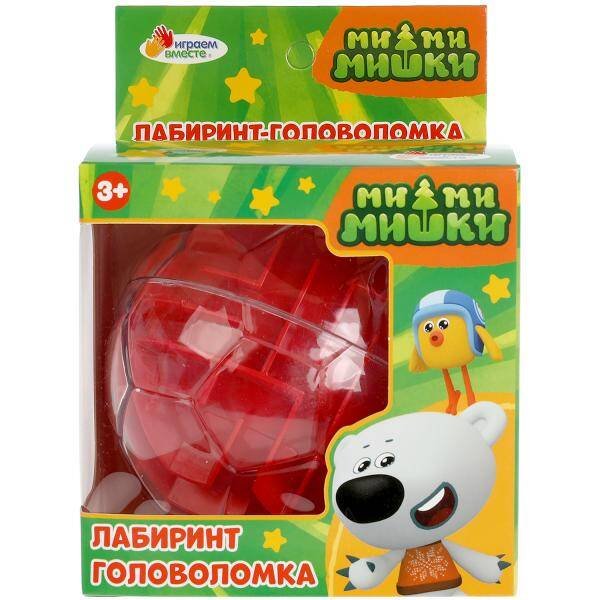 Логическая игра Ми-ми-мишки шар-лабиринт в кор.10*10*10см играем вместе ИГРАЕМ ВМЕСТЕ в кор.2*72шт