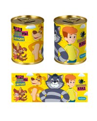 Сувенир, Копилка, ж/банка d-7,6см, h-9,5см, Простоквашино