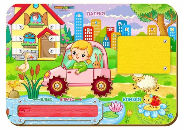 Вне серии (Ковальский) Бизиборд «Близко-Далеко», 19,5 х 27,5 см (Арт. 112210)