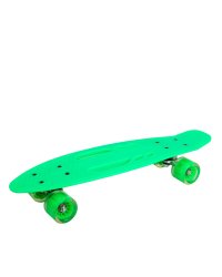 Скейтборд пластик,основа аллюм.,(56х15х10)(колеса ПУ 60мм со светом,зелёный) (Арт.HB210805-3G)