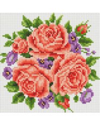 459-ST-PS Розы и фиалки